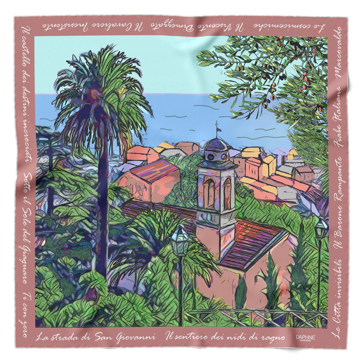 Foulard dedicato a Italo Calvino