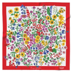 Foulard Bouquet Garden fondo bianco